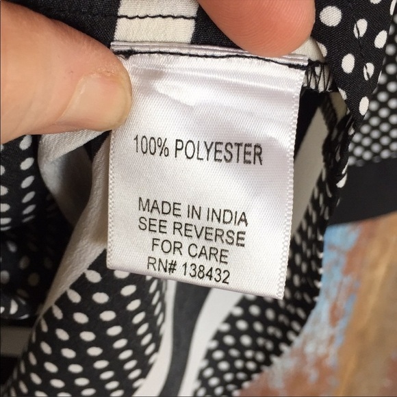 ModCloth Black Striped Polka Peter Pan Collar Top Size S - Picture 2 of 5